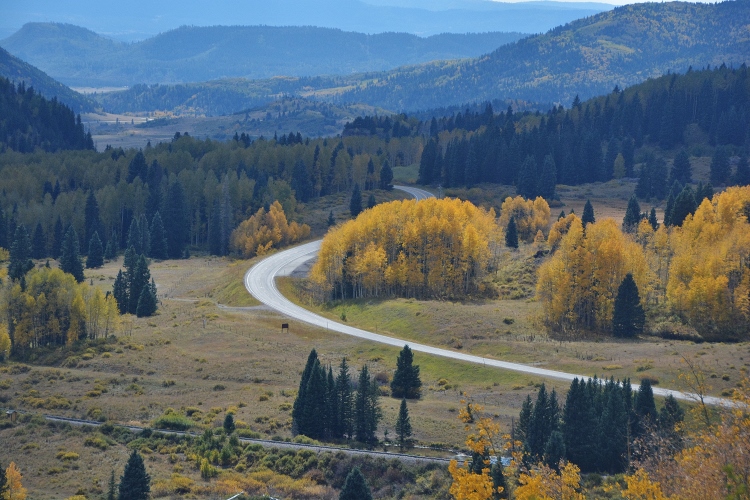 the Highway 17 snaking through the countryside
